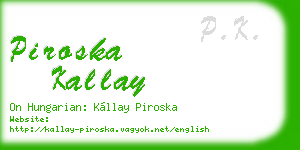 piroska kallay business card